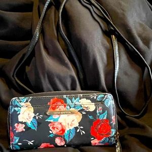 Steve Madden Floral Crossbody Wallet